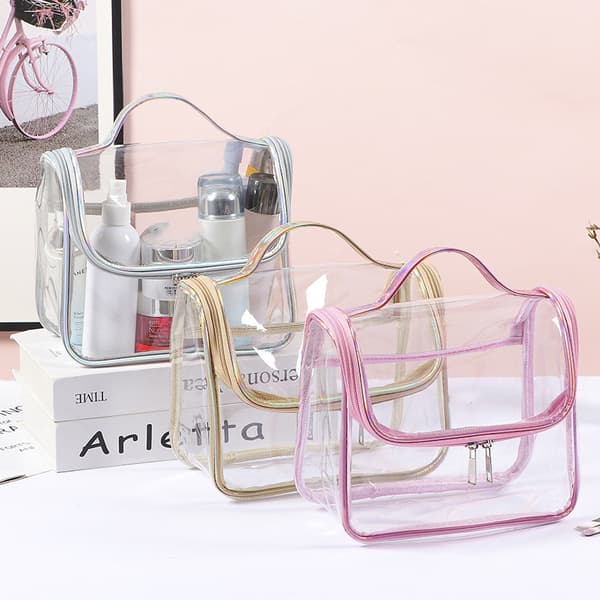 Transparent kosmetisk väska för dammode Rosa