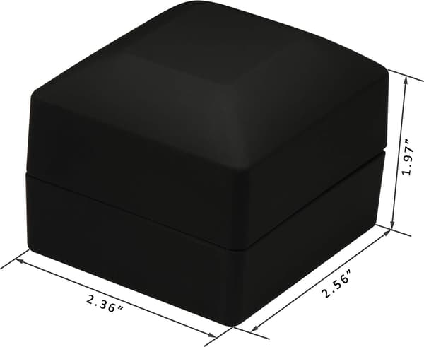 LED sort ringboks til frieri, bryllup, forlovelse, jul..