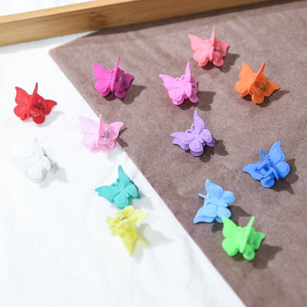 72 stk. sommerfugle hårklemmer pastel hårklemmer mini søde hårklemmer hår tilbehør