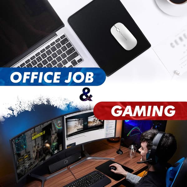 Musemattepakke med sydde kanter Premium vanntett Gaming Musematte M