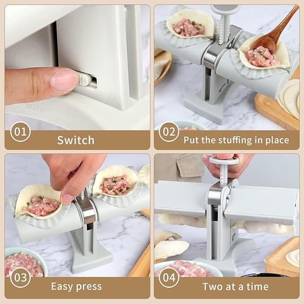 Dumpling maskin cutter husholdning dobbel hode automatisk dumpling maskin mo