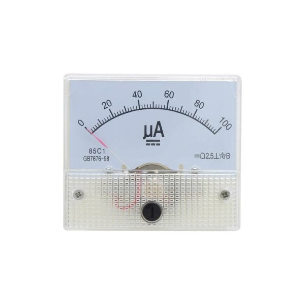 Analog voltmeter, 85C1 DC 0100UA pekare analog ammeter, ström yta panel med enkel struktur