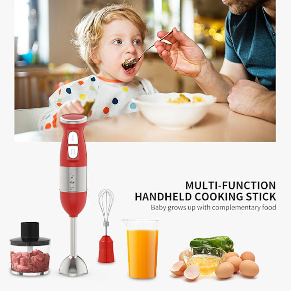 Immersion Hand Blender, Stavmikser med Melkeskummer, Egg Visp for Coff