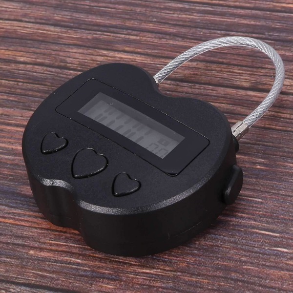 Aikalukko LCD-näyttö Aikalukko Monitoiminen Matkustuselektroninen Ajastin, Vedenpitävä USB-ladattava Väliaikainen Ajastin Lukko
