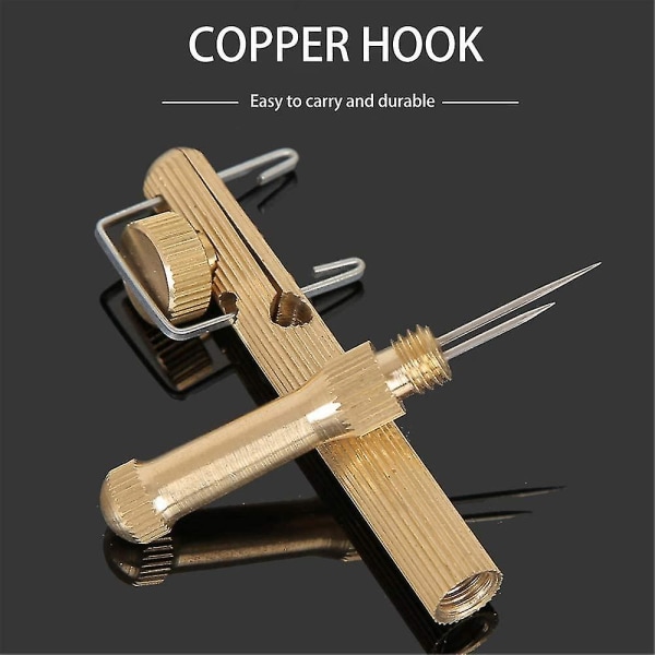 Angling Knotting Hook Kobberbånd Bærbar Fiske Hook Knotting Tool Fiskeutstyr For Raskt Bundet Knuter Spenne