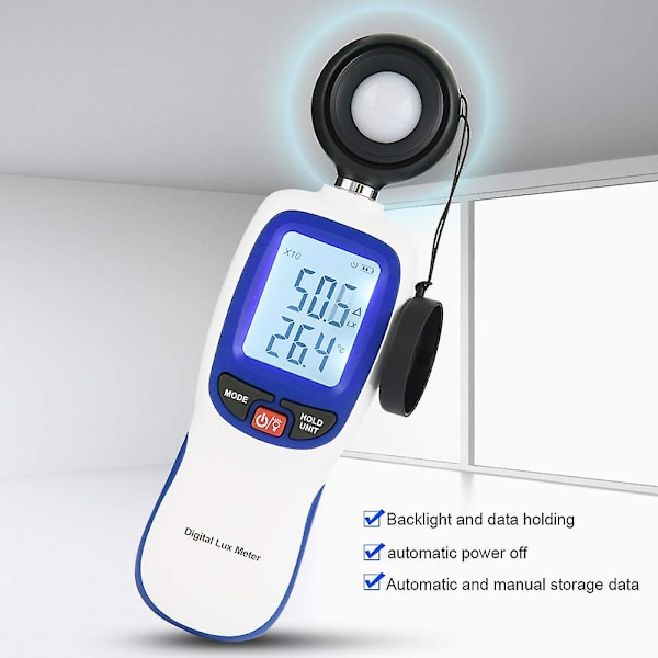 Digitaalinen Luxmittari Wt81 Kannettava Valomittari Testeri 0-200 000 Lux Testi Illuminometri