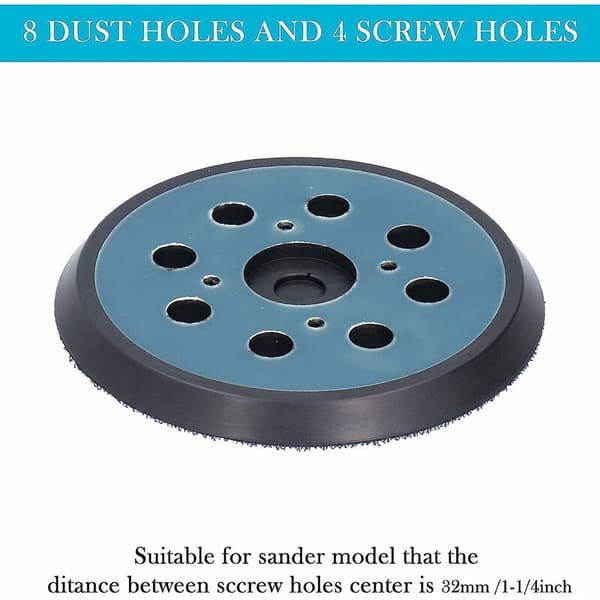 Klett-slibepuder, Quick Install Sander Back Pad til slibemaskiner (2 stk)