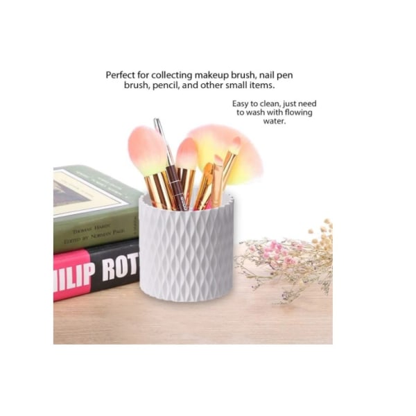 Cosmetic storage Makeup Brushes Cup Pen holder white