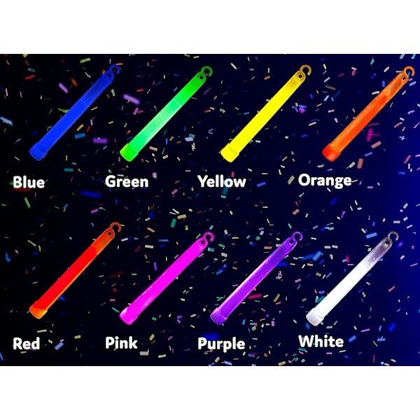 Glow Sticks Party Supplies til børn og voksne 8pk - 6 tommer Bulk Glow Light