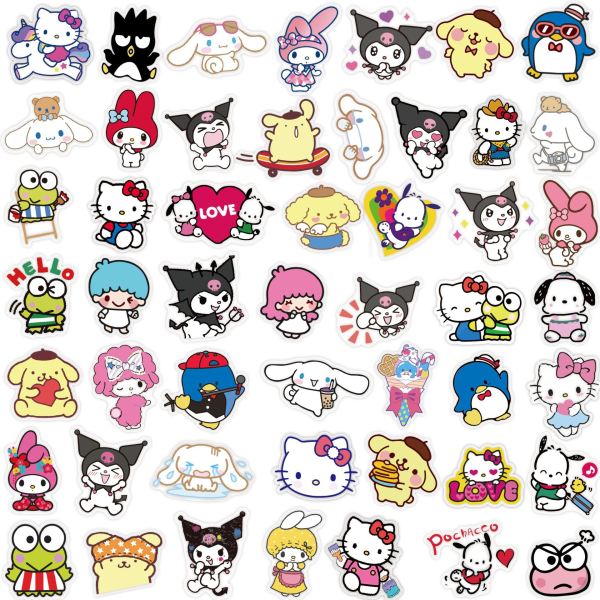 50 Sanrio Kulomi Graffiti Stickers til Bærbar Computer og Skateboard