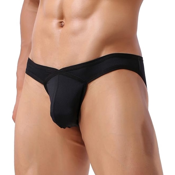 Herr Sexig Micro Mesh Kalsonger Mjuk Andningsbar Bulge Pouch Underkläder 4 st XXL