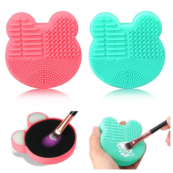 2-pack Makeup Brush Cleaning Pads, Makeup Brush Cleaning Pads med Depigmen