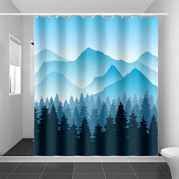 Bruseforhæng Vandtæt, Maskinvaskbar, Hurtigtørrende, 180x180cm til Badekar