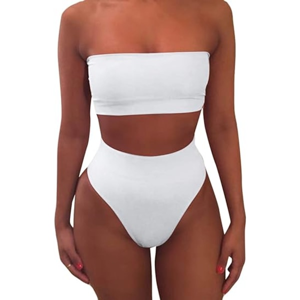Kvinder aftagelig strop wrap pads frække højtaljede bikini sæt badedragt，XL