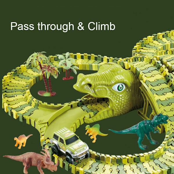 Suuri lasten autorama - dinosaurus vihreä