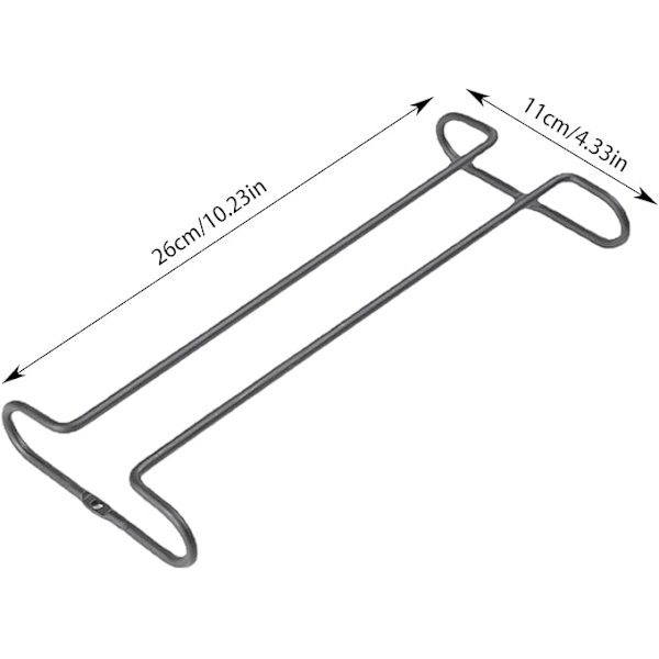 2 stk. Vinglassholder, Hengeglassholder, Metall Vinglassholder, Egnet for Hjem, Bar, Kjøkken, Restaurant (Svart)