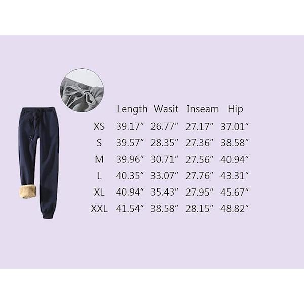 Dam Fleece Joggingbyxor med Sherpafoder