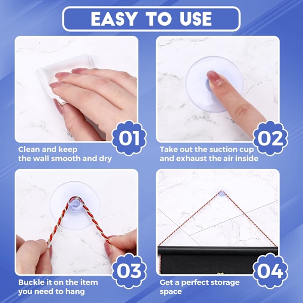 12-pack transparenta sugproppar utan krokar, 45 mm, 30 mm, 20 mm
