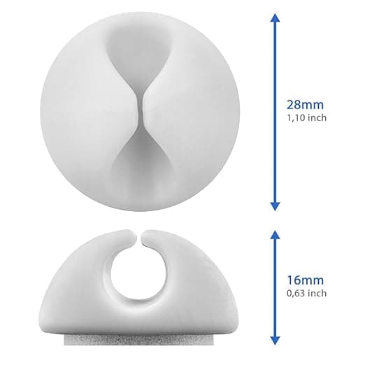 10x Kabelbindere Kabelholder Kabelstyring Kabel Fastgørelse Kabelarrangør