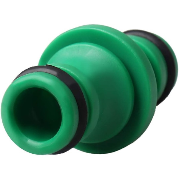 6 stk. dobbelt rørforbindelse, dobbelt haneslangeforbindelse, plastslangefittings til sammenføjning af haveslangerør (grøn)