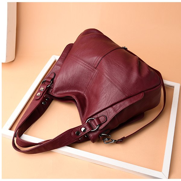 Mode Kvinder Pu Læder Håndtasker Skuldertasker Alsidig Crossbody Taske