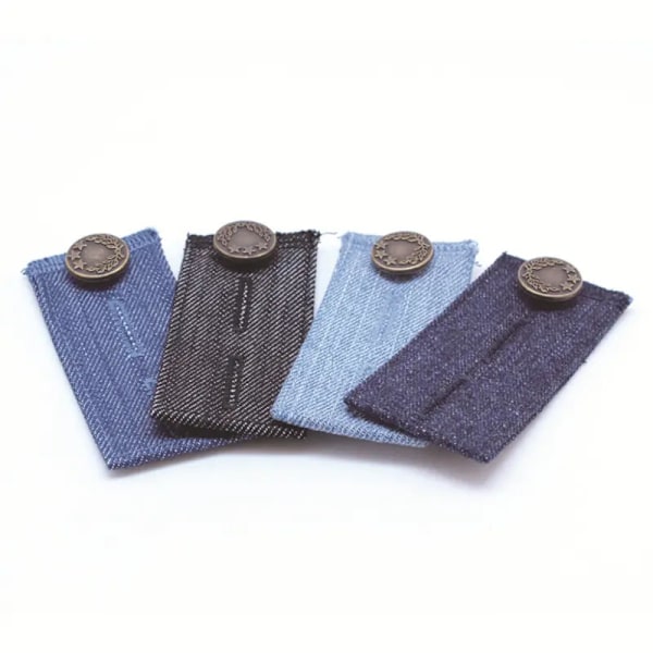 Pieces Midjeknappsförlängare, Elastisk och Justerbar Knappförlängning för Jeans, Byxor Midjebandsförlängare, Avtagbara Knappförlängare Byxor för Mat