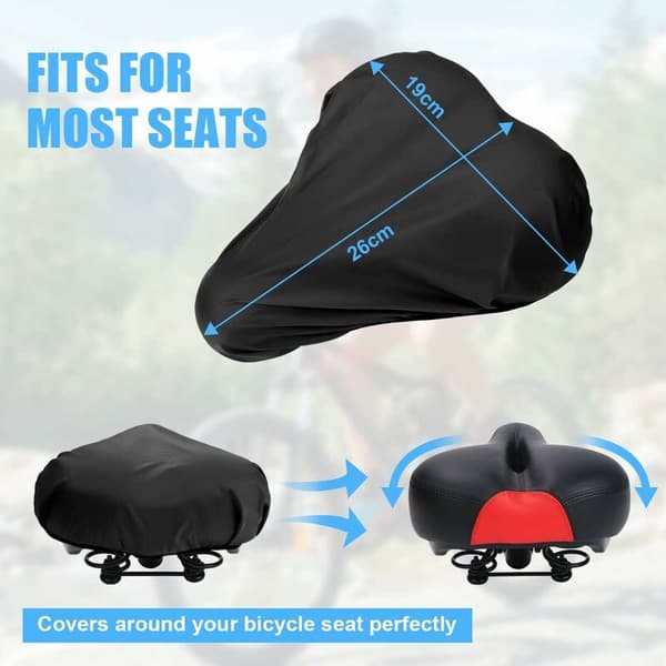 2-pack cykel sadelskydd, Triomphe vattentätt cykelsadelskydd med elastisk,