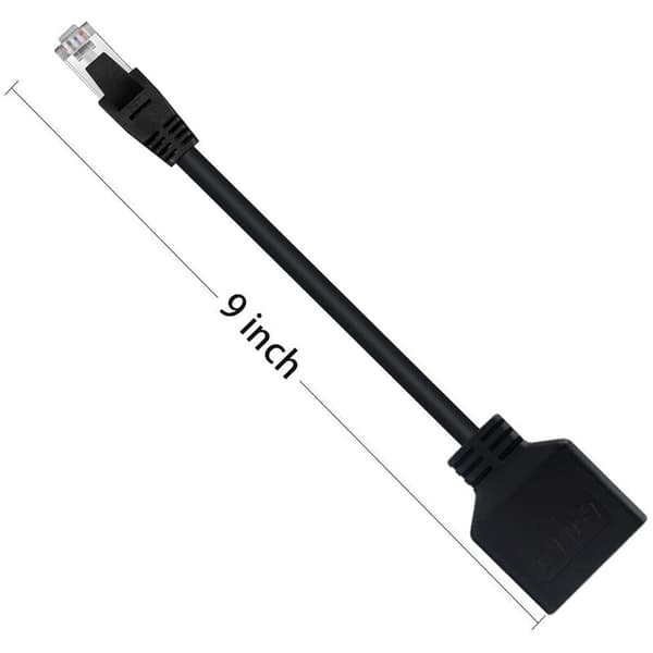 2 stk. RJ45 Ethernet-kabel netværksadapter Ethernet-splitteradapter Etherne