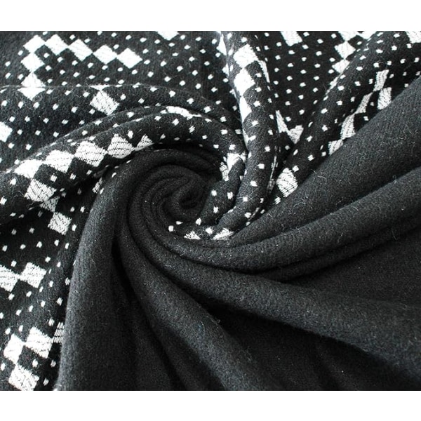 Kvinnors Färgblock Sjal Wrap Öppen Framsida Poncho Cape 130*150CM b