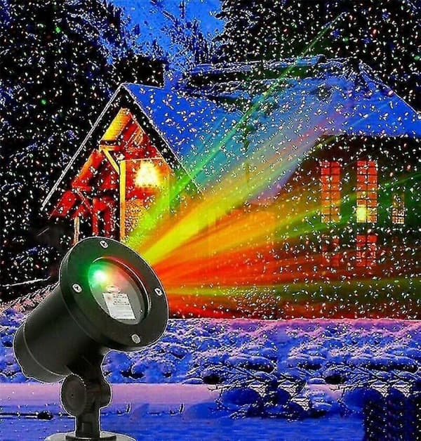 Jule LED-projektor til udendørs landskabsscene Julelys