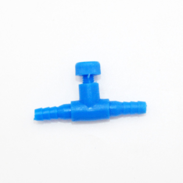 Akvarieluftreguleringsventiler til 0,4 cm ID-slang til luftledning, envejs plastluftstrømsregulatorer, justerbar blå (pakke med 10) 37 mm