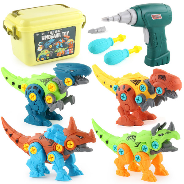 4-delt dinosaur samlet pædagogisk legetøj
