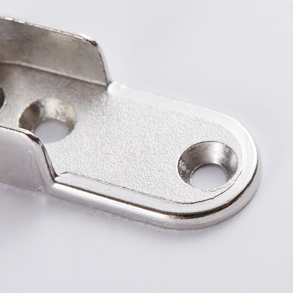 Sett med 10 sidebraketter for oval klesskapsstang, sølv, 4,7 * 1,15 * 1,05 cm