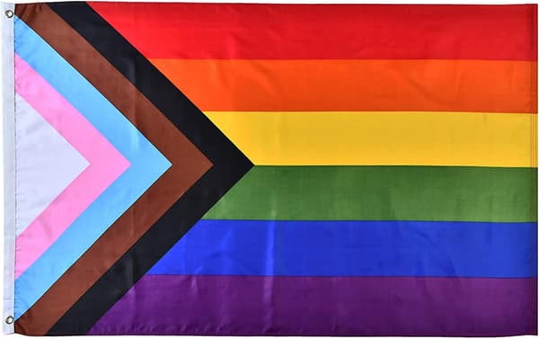 3x5ft Progress Pride Rainbow Flag - LGBT Community Pride Female Transgender