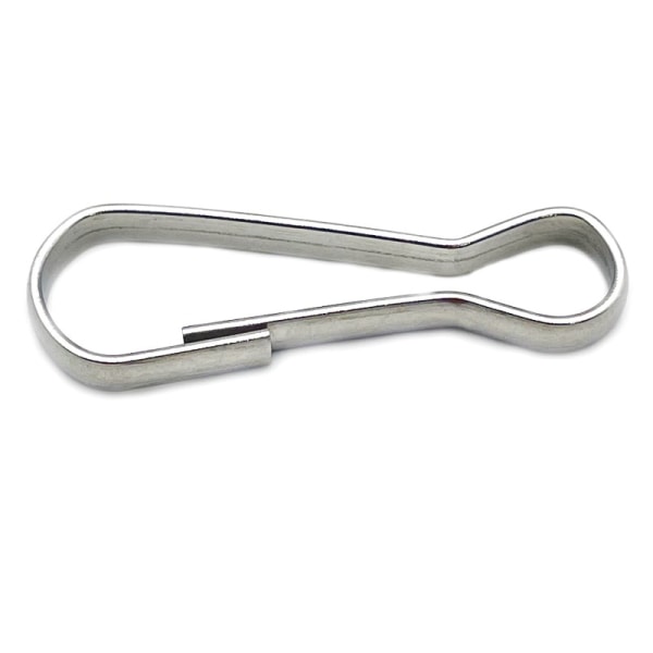 10 stk. rustfrit stål flagstang clips 5cm Premium  båd flagstang snaps kroge Heavy Duty fjeder snaps clips metal fjeder snor clips