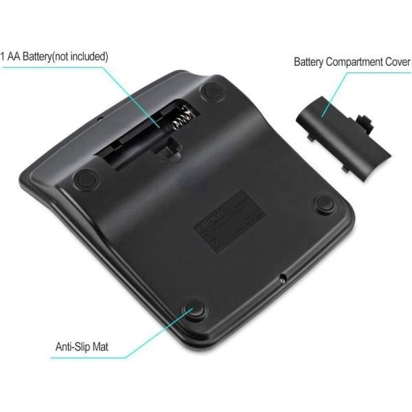 Basiskalkulator til skrivebord med standardfunktion og stort 12-cifret LCD-display