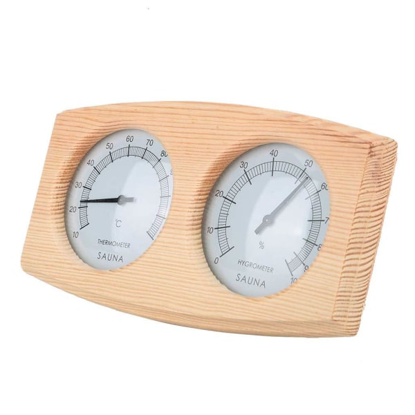 Furu termometer Hygrometer för bastubakgrund Spa bastutillbehör 2