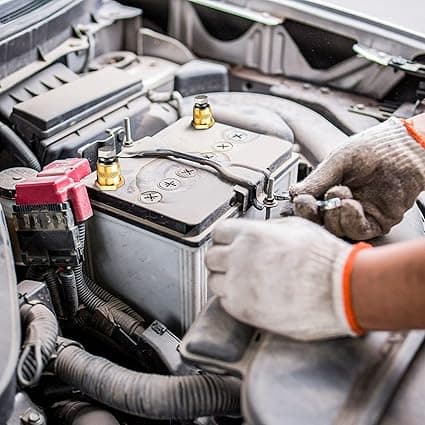 Par med batteripol adaptrar, mässing batteripol, M8 batteripol