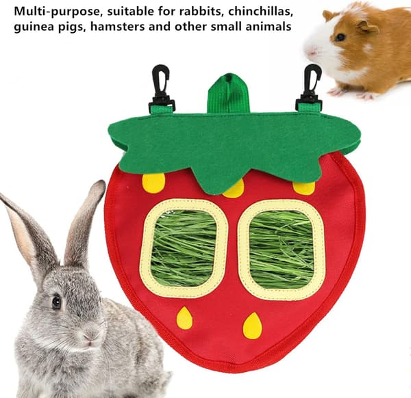 Høpose til kaniner, Høfoderposer til kaniner, Høfoderpose til marsvin, Hængende høfoderpose kompatibel med små dyr, kompatibel med kaniner/marsvin/chinchillaer