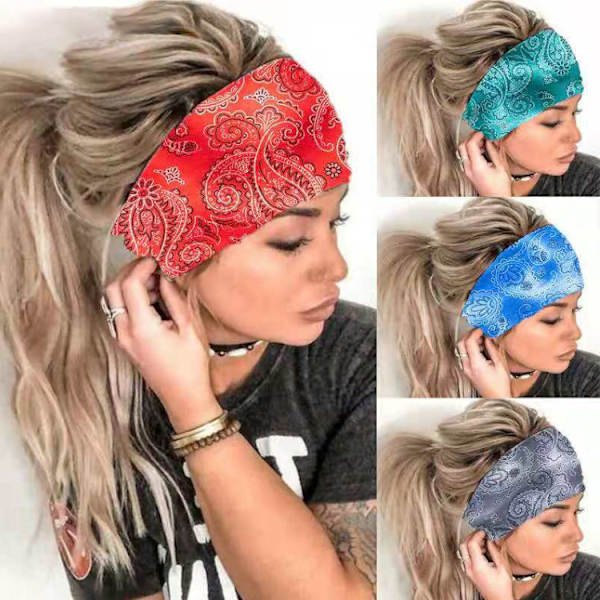 Pääpanta pitkät hiukset Painettu pääpanta Naiset Kääri hiukset Pääpanta Bandana