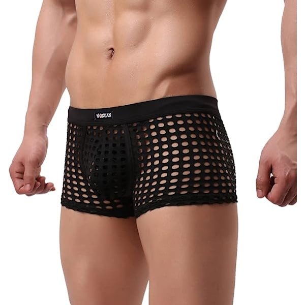 Sexet undertøj til mænd åndbart mesh boxer briefs trunks 3stk xl