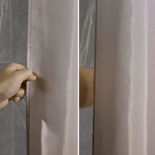 Skimmelsikker bruseforhæng, maskinvaskbart stof, stort vandtæt polyester badeforhæng, kompatibelt hjørnebadekar med 12 kroge, 200x200 cm, Gradien