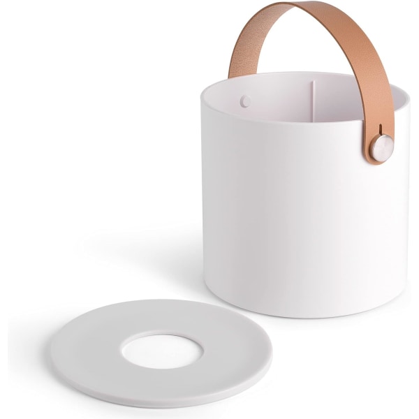 Modern Round Tissue Dispenser Hållare Plast Box Cover Servett Organizer wit