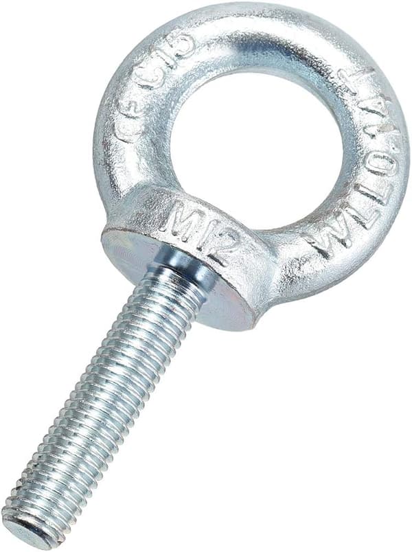 sourcing map Løfteøyebolt M12 x 43mm Utvendig gjenge Rustfritt stål kompatibel H