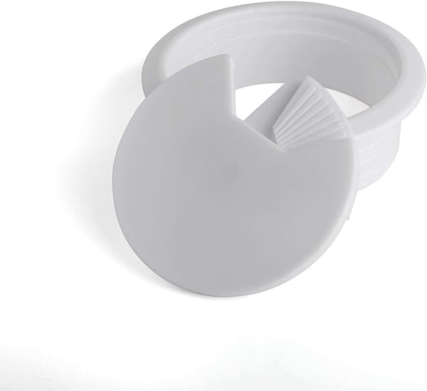 Pakke med 6, plastbrikker, hvite