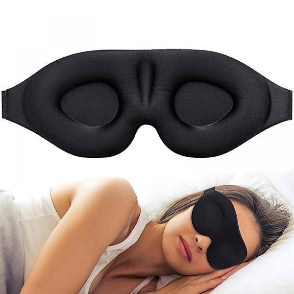 Sleep Eye Mask for Men Women 3D Contoured Cup Sleeping Mask & Blindfold Concave Molded Night Sleep