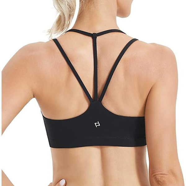 Sport-bh med remmar för kvinnor, sexig och söt halter-sport-bh med medelstöd, yogabh