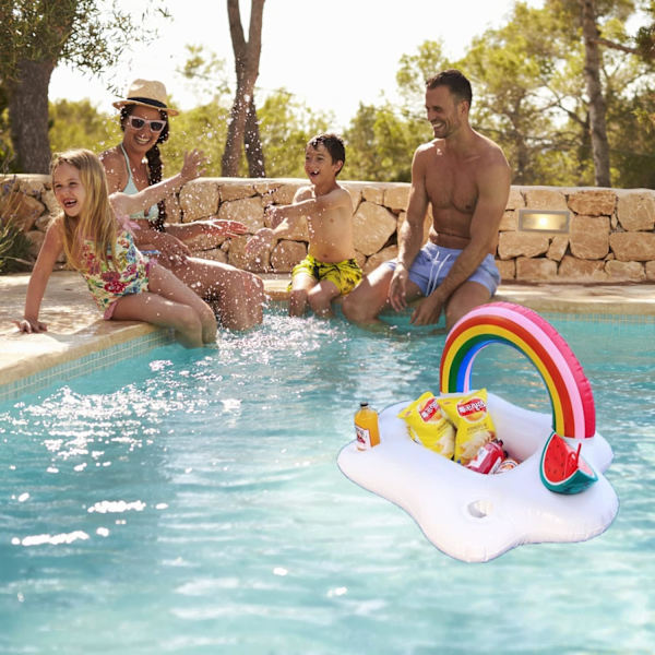 Oppustelige glasunderlag, pool flydende kopholder, oppustelig strand poolbøje, oppustelig kopholder, flydende poolbar, oppustelig poolpartybakke