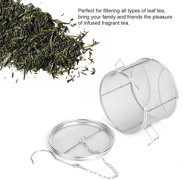 Te-si, rustfrit stålfilter, krydderikurv, trådvæv te-infuser, fint