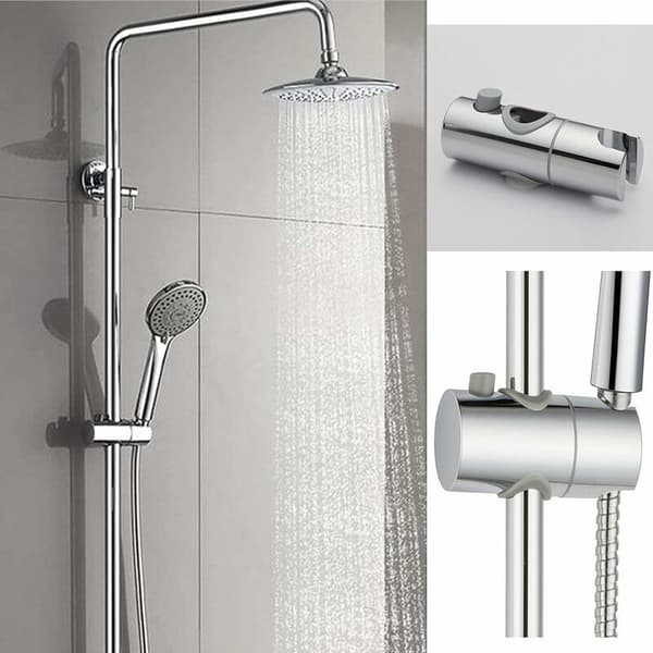 25mm justerbar dusjhodeholder for glide skinne, baderomserstatningsklemme